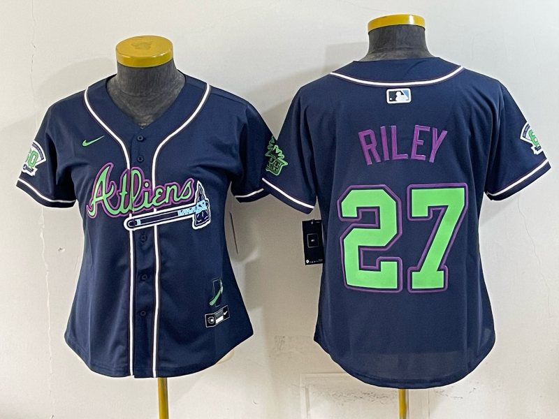 women 2026 Atlanta Braves #27 Riley blue Game Nike MLB Jersey 0727002